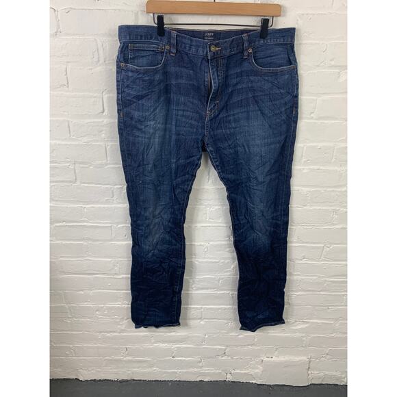 J. Crew Men's The Driggs Slim Jeans High Rise Medium Wash Blue Size 38/32